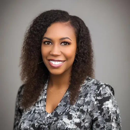 Prompt: Headshot of a 28 year old black woman who is a marketing professional 