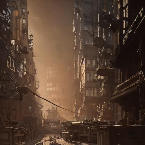 inside an etheral dieselpunk city, highly detailed,... | OpenArt