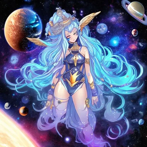 Prompt: space goddess