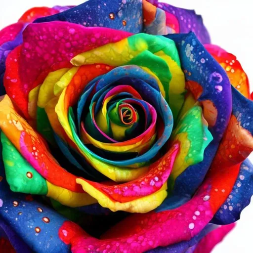 Prompt: lovecraftian style brightly coloured rose flower