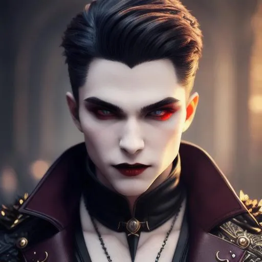 Prompt: Vampire, Caucasian, boy, beautiful face, cute body, blood, gore, full body view, Highly detailed, bright lighting, 8k resolution, perfect composition, hyperrealistic, super detailed, 8k, high quality, trending art, trending on artstation, sharp focus, intricate detail, extremely detailed, centered, full frame, photorealistic, high contrast, vivid colors, high resolution,  fangs shown, DND necromancer class
