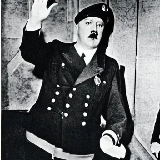 Prompt:  Adolph Hitler at disco party