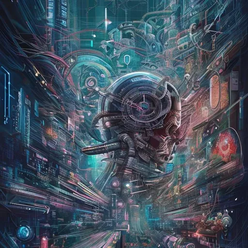 Prompt: The concept behind "Meta-Fusion" is to create a multi-dimensional artwork that blurs the boundaries of time and technology. The prompt encourages artists to blend traditional art styles and motifs from different historical periods with futuristic, cyberpunk, or sci-fi elements, resulting in a mesmerizing tapestry of time-traveling creativity.