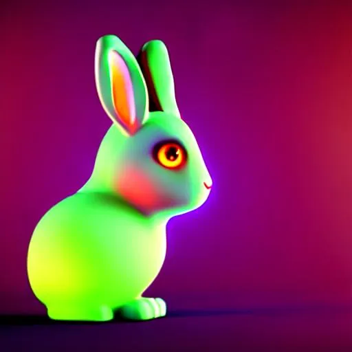 Prompt: long shot,  cute animated rabbit commits arson, dark lighting, 3d render, highly detailed,