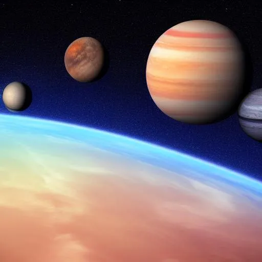 Prompt: Planets out of space realistic 
