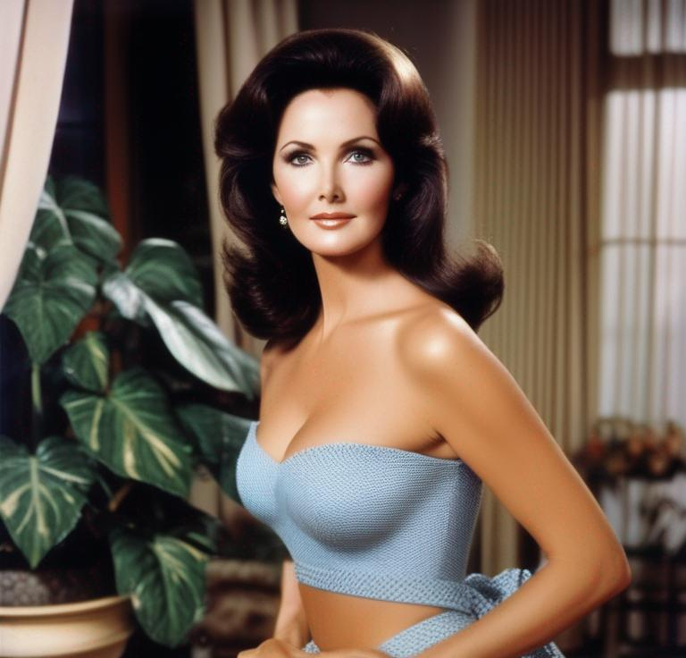 Lynda Carter as a beautiful housewife