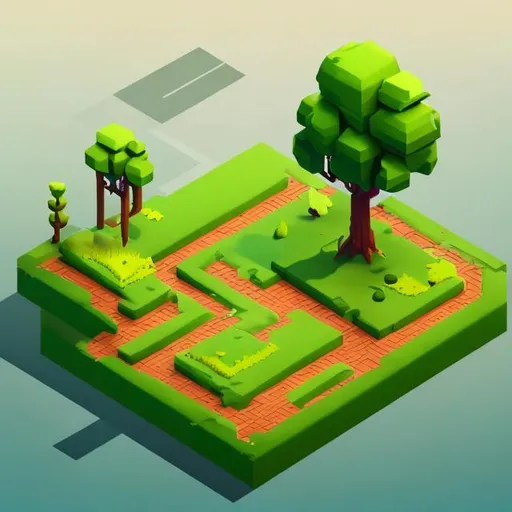 Prompt: isometric tree, isometric environment, isometric art, amazing detail, artstation, concept art, extremely detailed, 3d game, minimalist, 32 bits