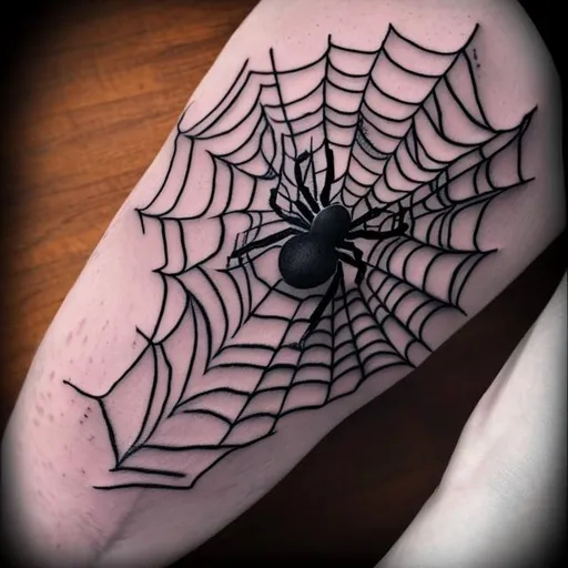 minimalist simple spider print tattoo design