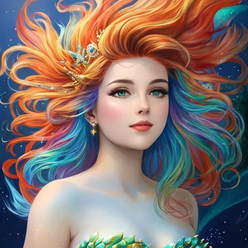 Prompt:  Beautiful mermaid