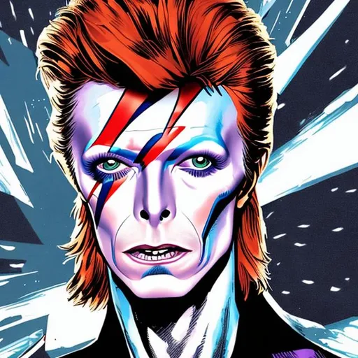 Prompt: David Bowie as a comic book character
