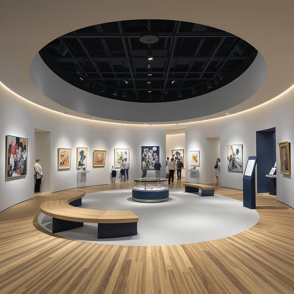 Interior Design Concept for Circular Museum Area De...