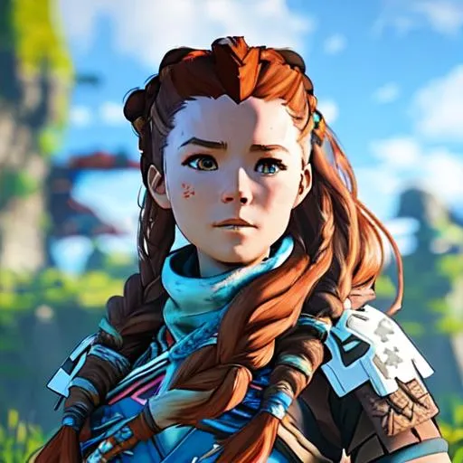 Prompt: Aloy from Horizon Zero Dawn, the best way possible.