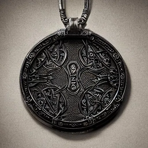 Prompt: fantasy medal, intricate details, dark leather, insanely detailed, itzy studio modern, studio lighting, award winning photography, sharp focus, digital art, Greg Rutkowski, product shot