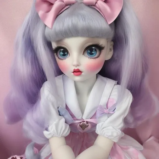 Prompt: Sailor moon Porcelain doll 