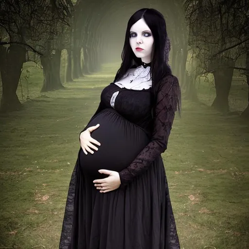 Prompt: gothic pregnant 
