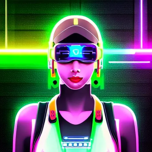 Prompt: Full face of a cyberpunk traveller, woman, aged 19, 65 kilos, Perfect face, perfect body, Neon future background city, Realistic, hyper-detailed, unriel ungine, 2d, With shading, futuristic technology 