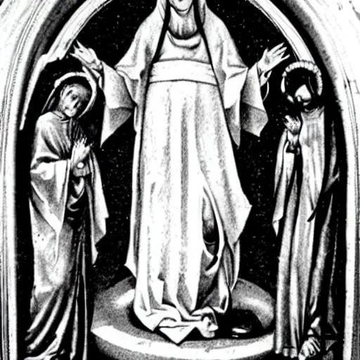 Prompt: Virgin Mary toilet worship 