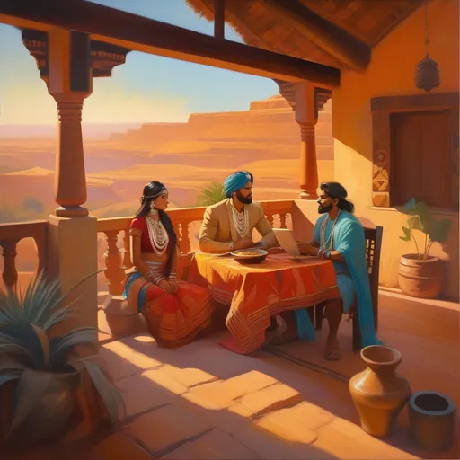 Prompt: Indian gigachad, warm atmosphere, cartoony style, extremely detailed painting by Greg Rutkowski and by Henry Justice Ford and by Steve Henderson