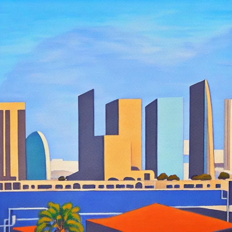 Modernism Painting Of San Diego Skyline By Joseph Bi   Image AtCqh3u0 1675947901776 Raw 