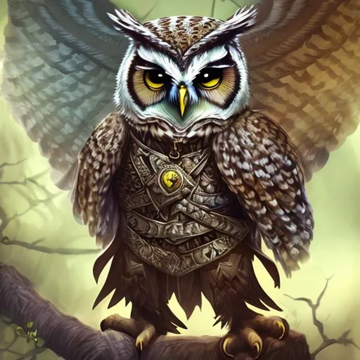 Prompt: owl warrior