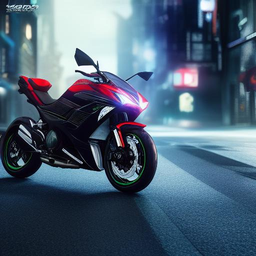 Professional Photo Of A Futuristic Kawasaki Ninja Nk 