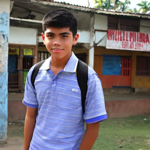 Prompt: Miguel Filipino high school boy