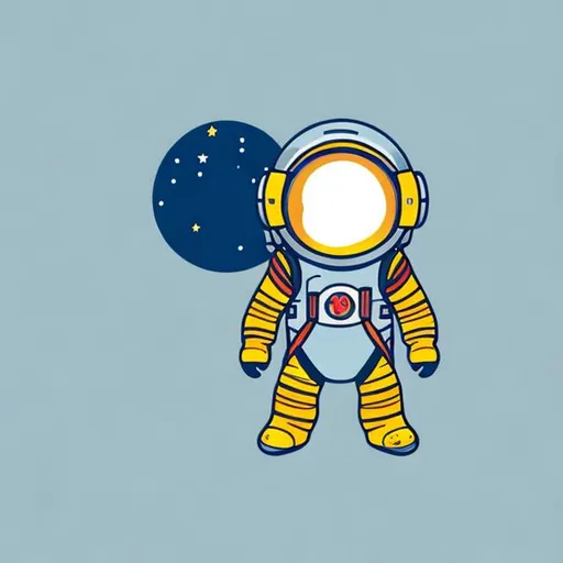 Prompt: simple vector icon tiny astronaut