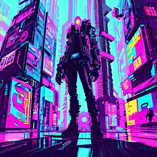 Prompt: Cyberpunk, anime scene, dramatic lighting, album cover art, clean art, flat color art, 2D illustration art, 2D vector art, digital art, colorful, 128K resolution, digital painting, colorful ink illustration, hyperdetailed sharp focus, digital illustration, graffiti