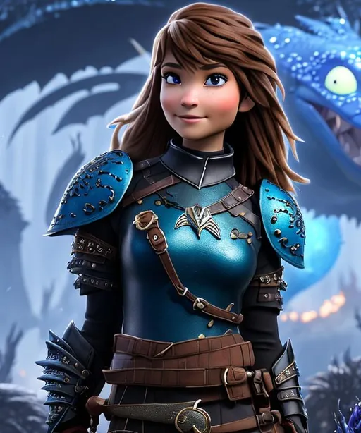 Prompt: Please produce a Astrid Offerson from How to Train Your Dragon, photo session, attractive, blonde hair, (((full body visible))), looking at viewer, portrait, photography, detailed skin, realistic, photo-realistic, 8k, highly detailed, full length frame, High detail RAW color art, piercing, diffused soft lighting, shallow depth of field, sharp focus, hyperrealism, cinematic lighting