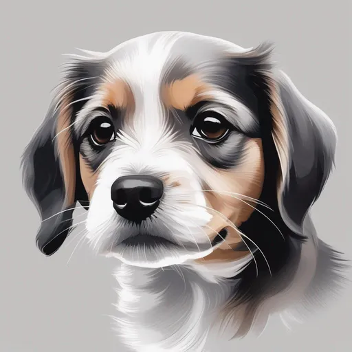 Prompt: little dog as illustration