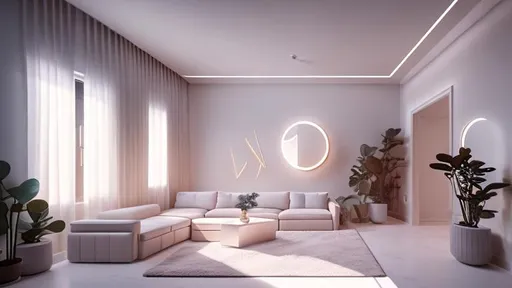 Prompt: modern interior with soft white walls, liminal space. glimmer, nostalgia, cinematic lighting, soft color palette, after effects, lightroom, cgsociety, artstation