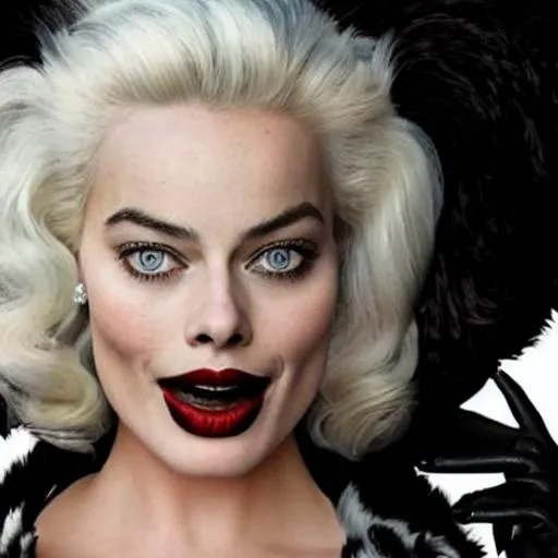 Prompt: Margot robbie as cruella