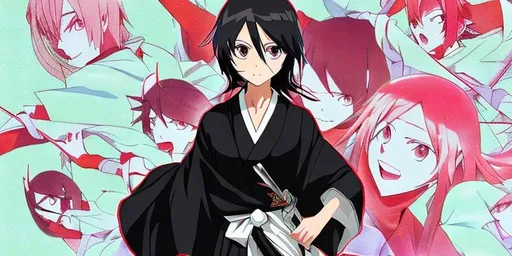 Prompt: draw Rukia Kuchiki from anime Bleach