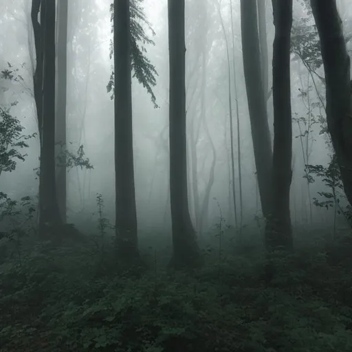 Prompt: forest fog 
