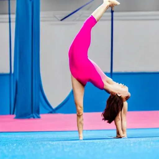 Prompt: realistic girl doing gymnastics