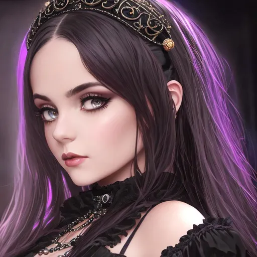 Prompt: portrait photo, Rock star girl in gothic Victorian dress, on stage, stage spotlight, gothic style basement, heavenly beauty, 8k, 50mm, f/1. 4, high detail, sharp focus, perfect anatomy, highly detailed, detailed and high quality background, oil painting, digital painting, Trending on artstation , UHD, 128K, quality, Big Eyes, artgerm, highest quality stylized character concept masterpiece, award winning digital 3d, hyper-realistic, intricate, 128K, UHD, HDR, image of a gorgeous, beautiful, dirty, highly detailed face, hyper-realistic facial features, cinematic 3D volumetric, illustration by Marc Simonetti, Carne Griffiths, Conrad Roset, 3D anime girl, Full HD render + immense detail + dramatic lighting + well lit + fine | ultra - detailed realism, full body art, lighting, high - quality, engraved | highly detailed |digital painting, artstation, concept art, smooth, sharp focus, Nostalgic, concept art,