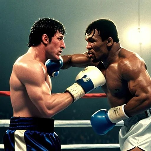 Prompt: Rocky Balboa vs. Mike Tyson