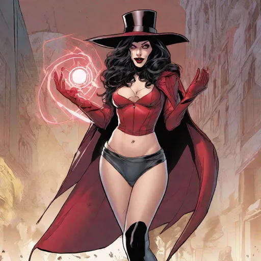 Prompt: Zatanna and  Scarlet witch combined 