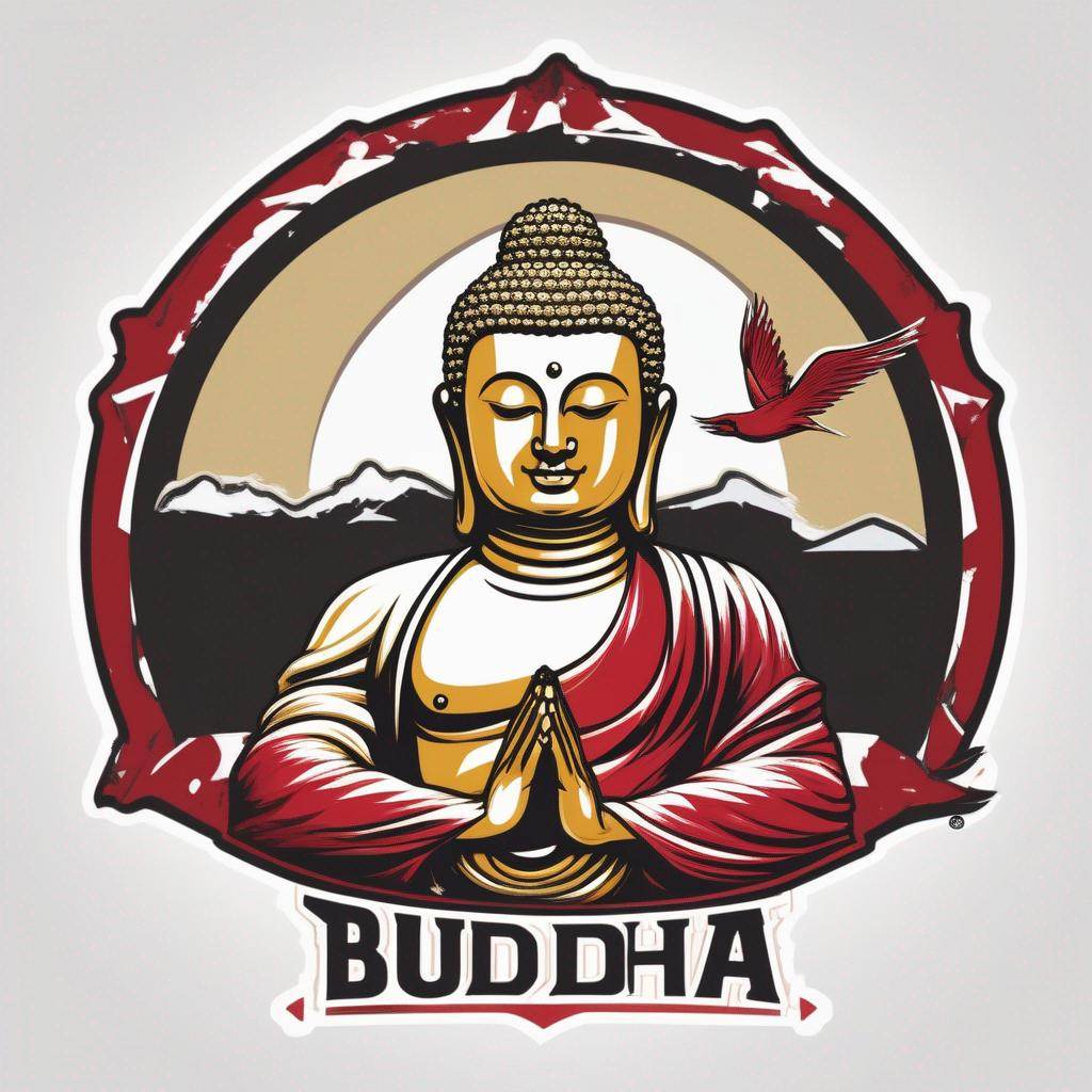 Buddha - Neon Light 3D Effects Logo Design Template - MasterBundles