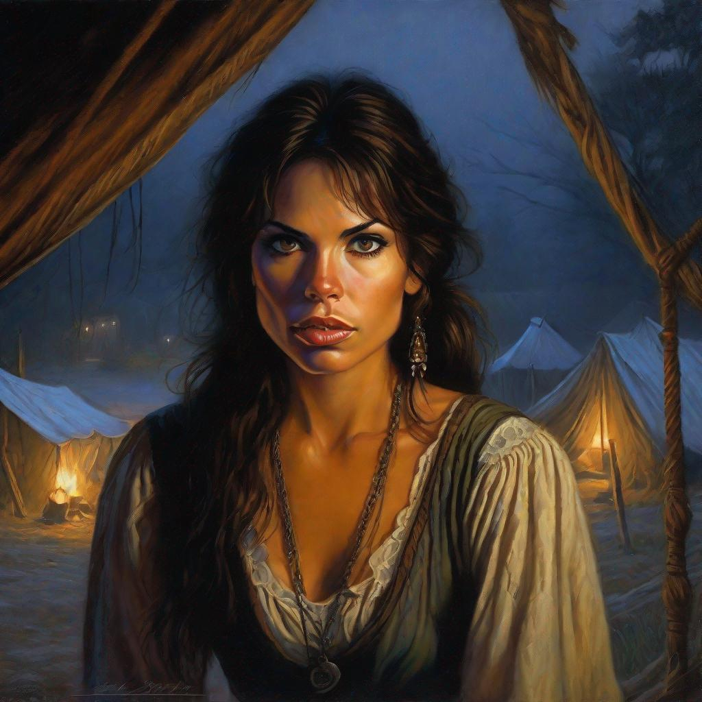 fantasy art, oil painting, young Susanna Hoffs, as a... OpenArt
