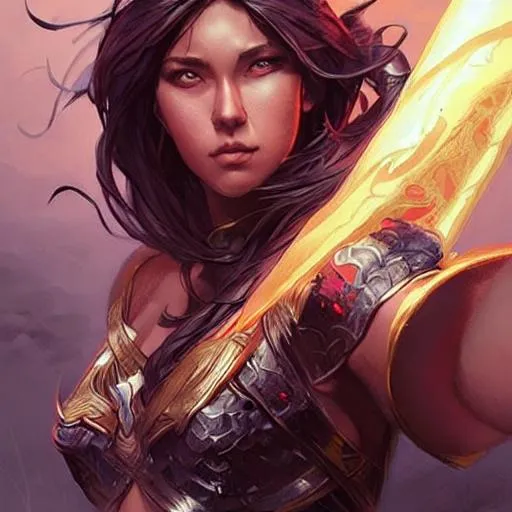 Prompt: hot warrior queen
art by artgerm and felix englund and greg rutkowski