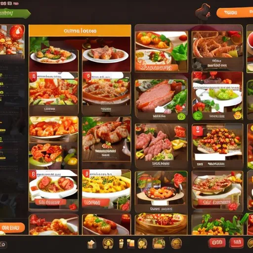 Prompt: Create a game meat food menu for Baharena Social events