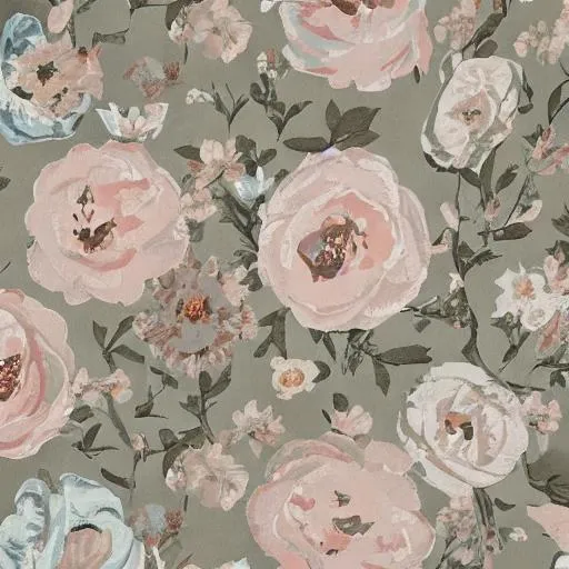 Prompt: Floral. Muted colours. 