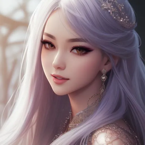 Prompt: splash art, by Greg rutkowski, hyper detailed perfect face,

beautiful kpop idol lying down, full body, long legs, perfect body,

high-resolution cute face, perfect proportions,smiling, intricate hyperdetailed hair, light makeup, sparkling, highly detailed, intricate hyperdetailed shining eyes,  

Elegant, ethereal, graceful,

HDR, UHD, high res, 64k, cinematic lighting, special effects, hd octane render, professional photograph, studio lighting, trending on artstation