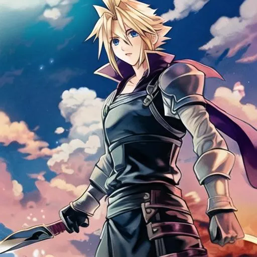 Prompt: Cloud Strife Fire Emblem