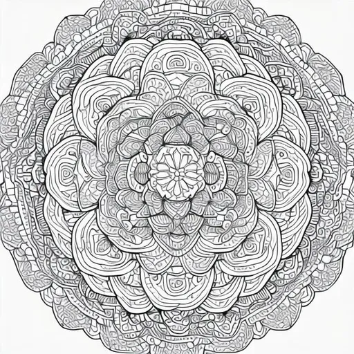 Prompt: coloring page for children,mandala,orchid,white background,clean line art, fine line art--hd--ar 2:3
