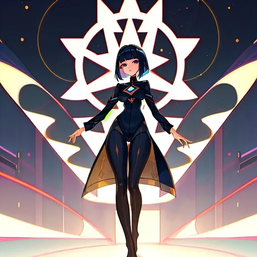 Prompt: a lonely AI girl, very tall, thick thighs, wide hips, huge glutes, long legs, arms, slender waist, big beautiful symmetrical eyes, intriguingly beautiful face, aloof expression, symmetrical face, bob haircut with bangs, wearing comfy sleepy-night clothes, wearing comfy sleepy-night accessories, 36K resolution, hyper-professional, impossible quality, impossible resolution, impossible detail, hyper output