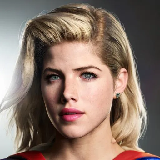 Prompt: emily bett rickards as supergirl