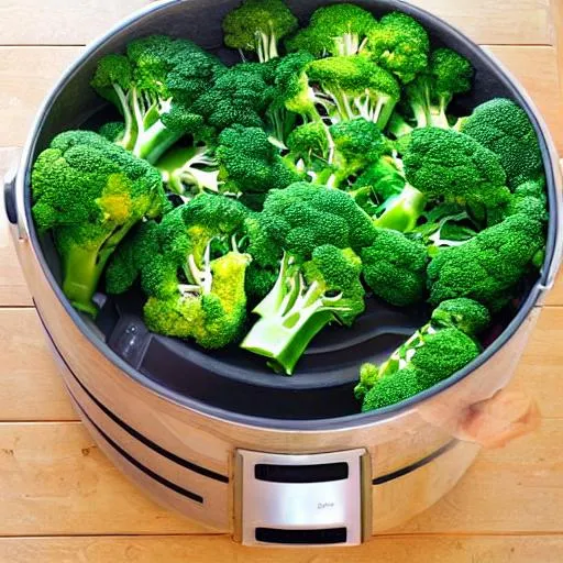 Prompt: Broccoli in hot tub