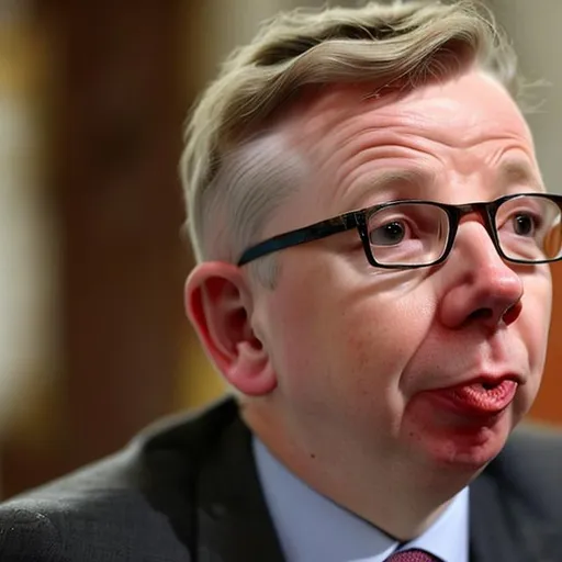 Prompt: Michael Gove is a tortoise struggling to reach a lettuce leaf